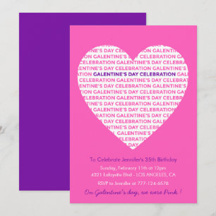 Invitación de Galentine rosa amigas San Valentín