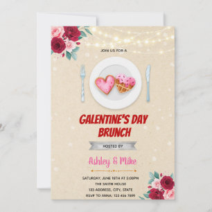 Invitación de Galentine's Day Brunch