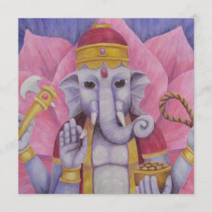 Invitación de Ganesh o tarjeta plana