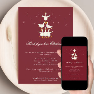 invitación de ganso villancico navideño