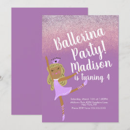 Invitación de garabato de fiesta de bailarina lind