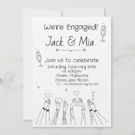 Invitación de garabato dibujado a mano