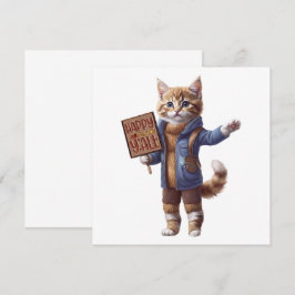 Invitación de gatito de otoño 'Happy Fall Y'all'
