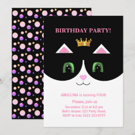 Invitación de gato de esmoquin lindo