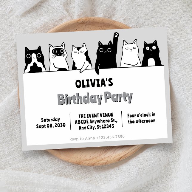 Invitación de gatos graciosos (Subido por el creador)