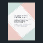 Invitación de Gem Coral y Mint Bat Mitzvah<br><div class="desc">Nuestra ultra moderna invitación a Bat Mitzvah cuenta con bloques de colores asimétricos que se detallan en los arrecifes de coral y verde menta pastel para un hermoso toque primavera o verano. Añade tu ceremonia y detalles fiestas en una tipografía de bloques nítidos en gris azul ahumado. Consejo de diseño:...</div>