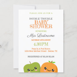 Invitación de gemelos a Baby Shower