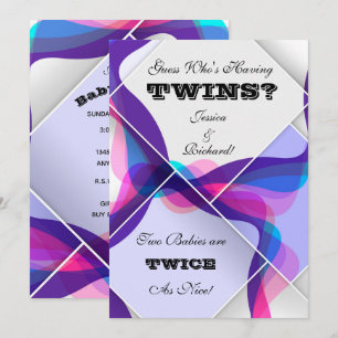 Invitación de gemelos a Baby Shower