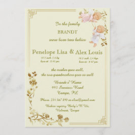 invitación de gemelos partos