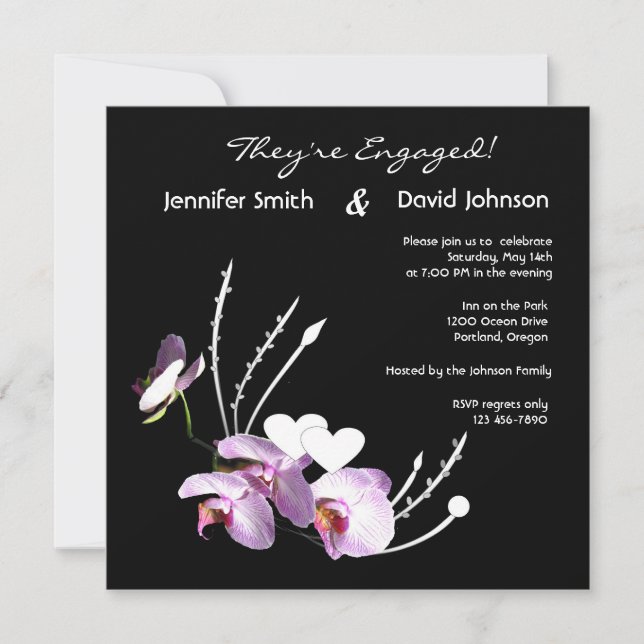 Invitación de Gestión de Orquídea (Anverso)