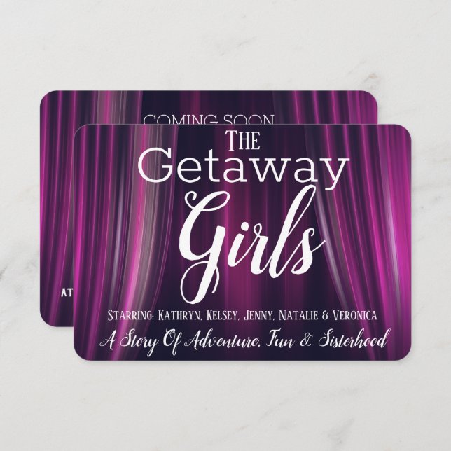 Invitación de Getaway a Chicas de parodias de pelí (Anverso / Reverso)