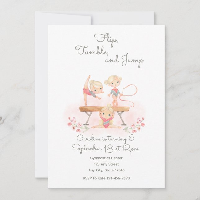 Invitación de Gimnasia Rosa (Anverso)