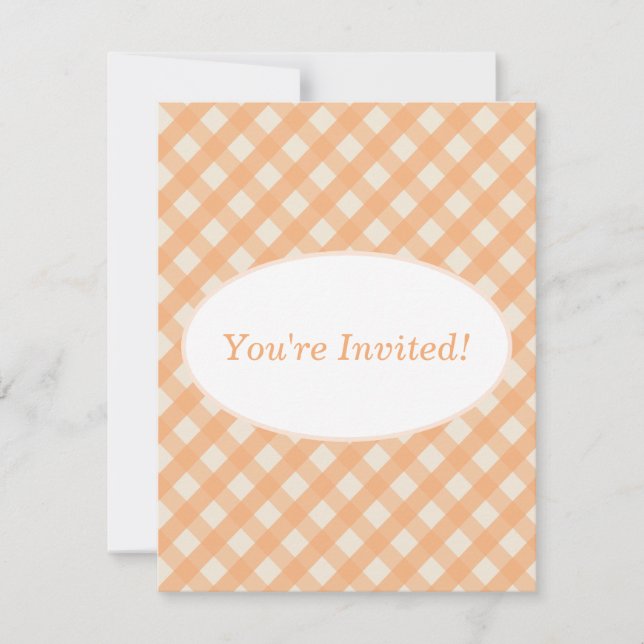 Invitación de Gingham (Anverso)