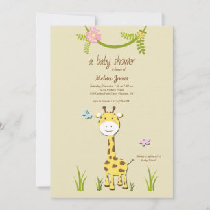 Invitación de Giraffe Baby Shower