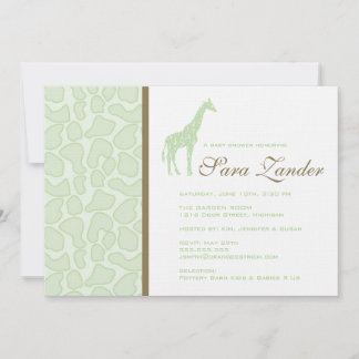 Invitación de Giraffe Baby Shower