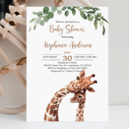 Invitación de Giraffe Baby Shower
