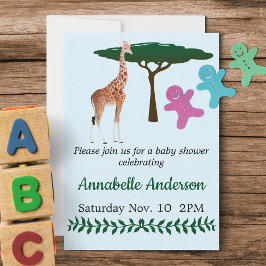 Invitación de Giraffe Baby Shower
