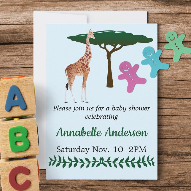 Invitación de Giraffe Baby Shower (Subido por el creador)