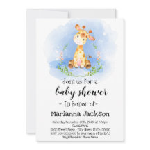 Invitación de Giraffe Baby Shower