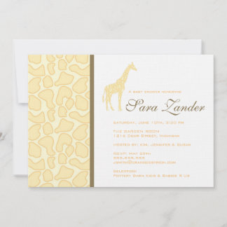Invitación de Giraffe Baby Shower