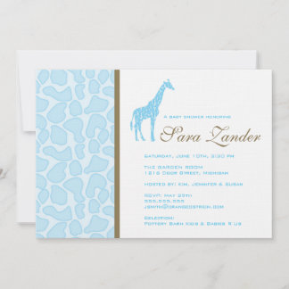 Invitación de Giraffe Baby Shower - Chico
