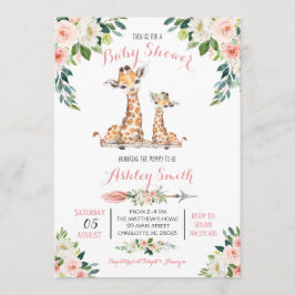 Invitación de Giraffe Safari Baby Shower,