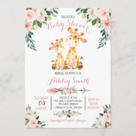 Invitación de Giraffe Safari Baby Shower,