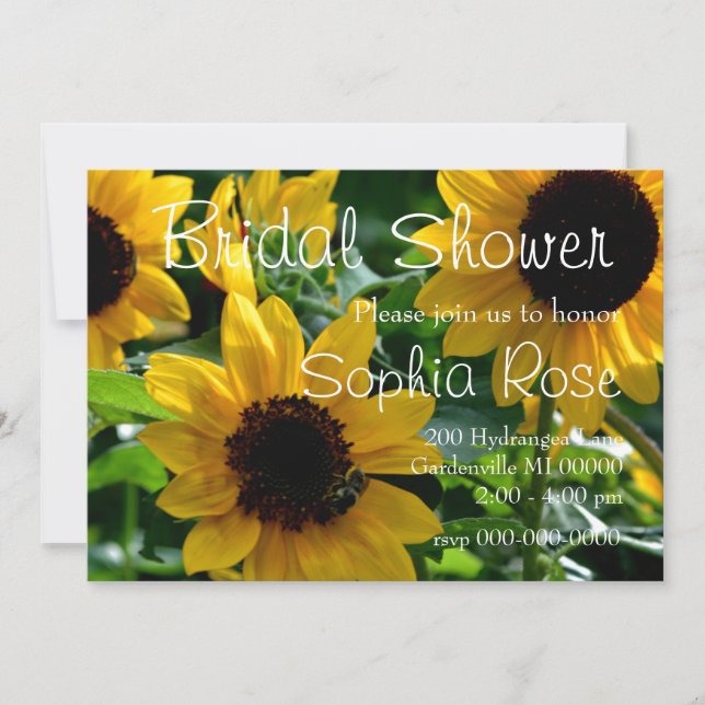 invitación de girasol (Anverso)