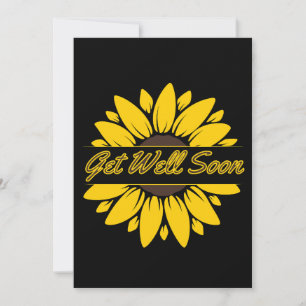 Invitación de Girasol de Recupérate Pronto