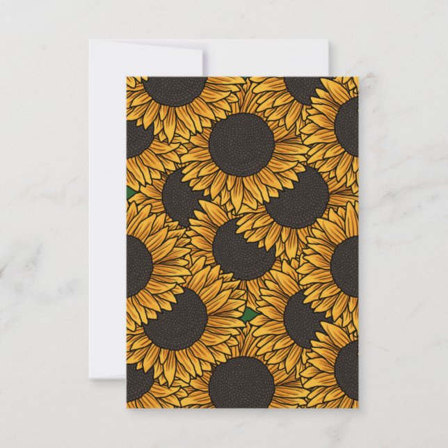 Invitación de girasol reversible (Anverso)