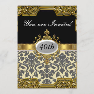 Invitación de glamour de fiesta de cumpleaños de D