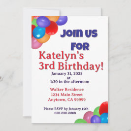 Invitación de globos