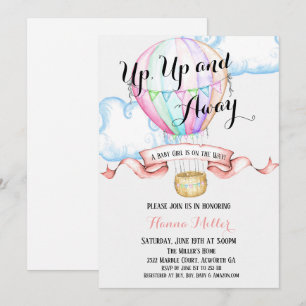 Invitación de Globos Aerostáticos para Baby Shower