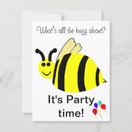 Invitación de globos de abeja para el 1er cumpleañ