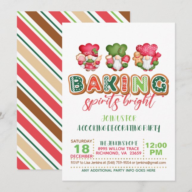 Invitación de Gnomos para Alegrar Espíritus con Ho (Anverso / Reverso)