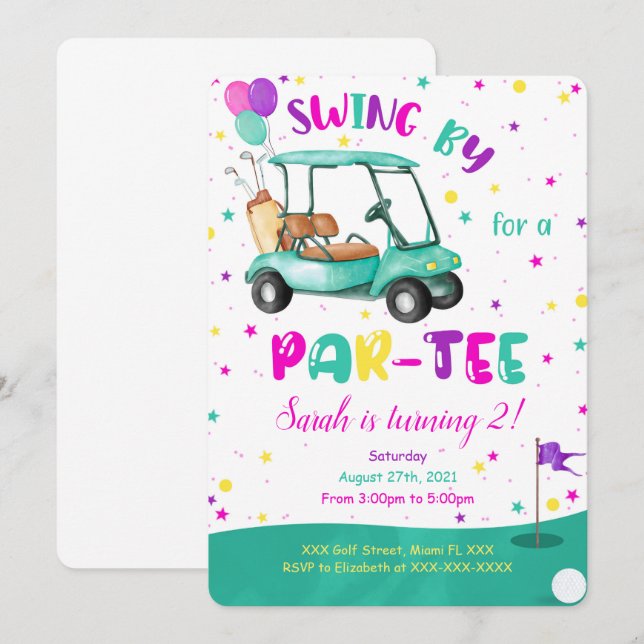 Invitación de golf (Anverso / Reverso)