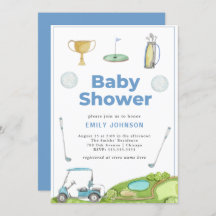Invitación de Golf Boy Baby Shower