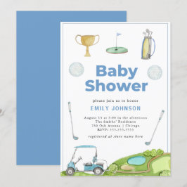 Invitación de Golf Boy Baby Shower
