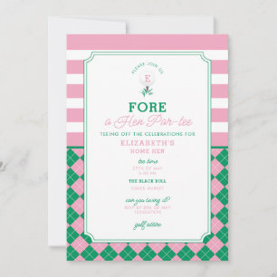 Invitación de Golf Hen Par-tee