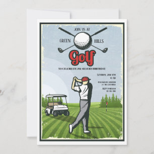 Invitación de Golf Retro
