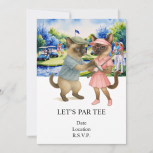 Invitación de Golf Vamos a Par tee para amantes de