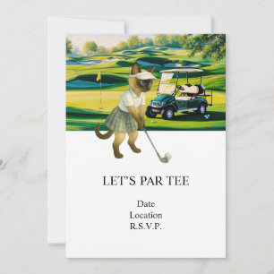 Invitación de Golf Vamos a Par tee para amantes de