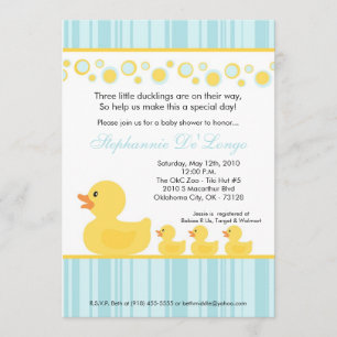 invitación de goma de Baby Shower del pato de los