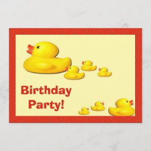 Invitación de goma de la fiesta de cumpleaños del