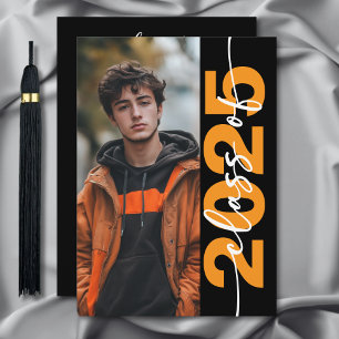 Invitación de Grad de tipografía negrita moderna