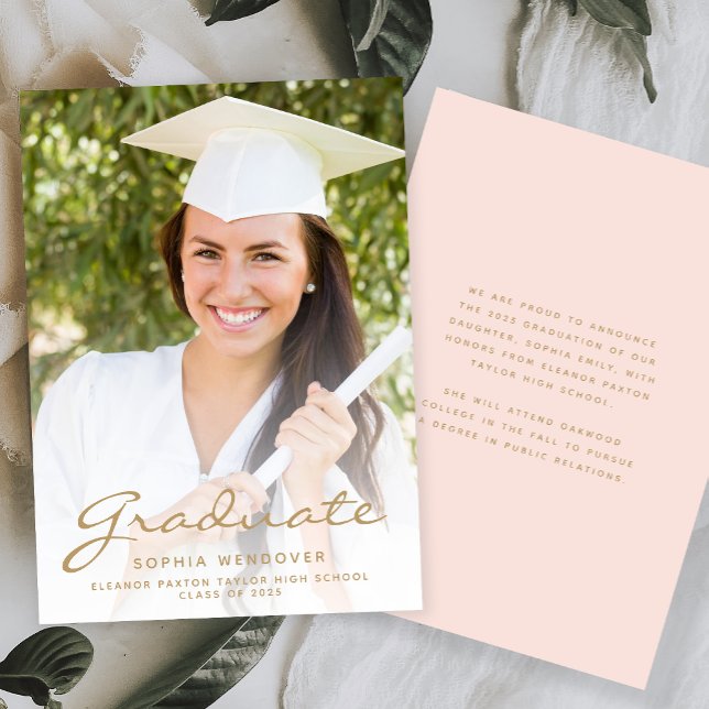 invitación de Grad Gold Script Rubor 2025 (Subido por el creador)