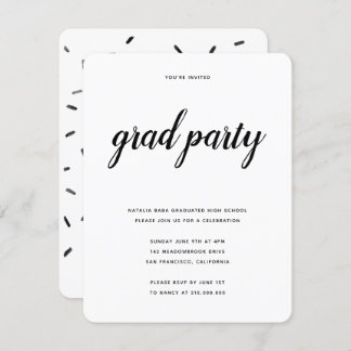Invitación de Grad Party