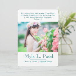 Invitación de Grado de Foto de Escritura Cristiana