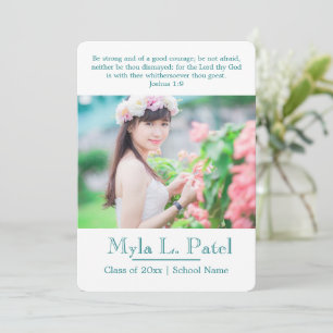 Invitación de Grado de Foto de Escritura Cristiana