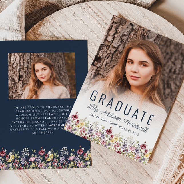 Invitación de Grado de Fotografía Azul de la Marin (Subido por el creador)